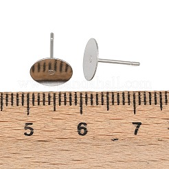 Устойчивая к потускнению хирургическая нержавеющая сталь 316 плоская круглая пустая закрепка для сережек-гвоздиков STAS-R073-06A