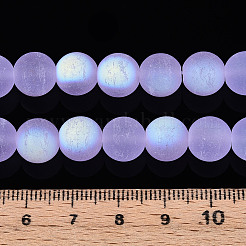Perles de verre dépoli transparent&nbsp;GLAA-T032-T10mm-MBB01