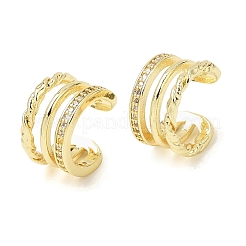 Boucles d'oreilles manchette en laiton zircon cubique micro pavé&nbsp;CU-CBAE7DF-35G
