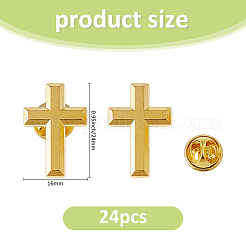Spille a spillo in lega a croce&nbsp;AJEW-FH0006-07A-G