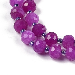 Природные окрашенные белого нефрита нитей бисера&nbsp;G-H057-A20-03