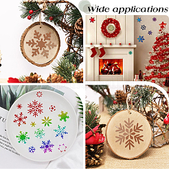6 шт. 3 стиля рождественская тематика пластиковые выдолбленные трафареты для рисования шаблоны DIY-GF0009-92