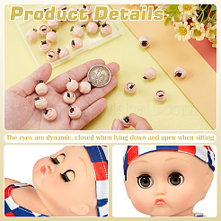 16 Paar 4D-Abs-Puppenhandwerk-Cartoon bewegliches Auge&nbsp;DOLL-PH0001-54D