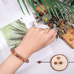 Perles de bois naturel non teintes de jujube non teintes&nbsp;WOOD-PH0008-29