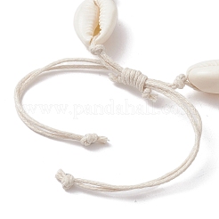 Браслеты из плетеных бусин в виде морской звезды из натуральной ракушки и синтетической бирюзы BJEW-JB10081