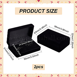 Velluto con set di gioielli in plastica&nbsp;CON-WH0097-03B