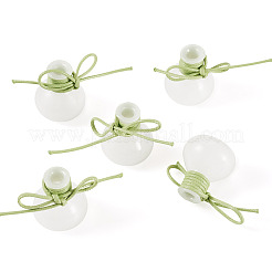 5 Stück Miniatur-Glasvasenflaschen mit Polyesterkordel&nbsp;AJEW-TAC00056