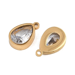 Pendentifs en acier inoxydable 304 plaqué et verre&nbsp;GL-CBA5A59-01G-01