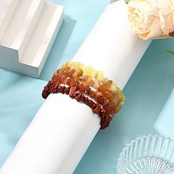 宝石ビーズストレッチブレスレット4セット  内径：2-1/8インチ（5.5cm）  4個/セット&nbsp;BJEW-JB11179