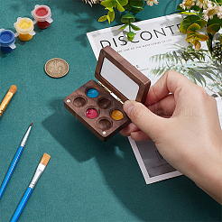 Деревянные акварельные краски банки коробка&nbsp;AJEW-WH0542-84B