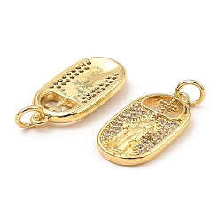 Покрытие стойки латунь микропаве прозрачные подвески из кубического циркония KK-M253-01G