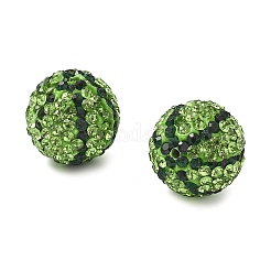 Полимерная глина узор арбуз стразы бусины CLAY-NH0001-04