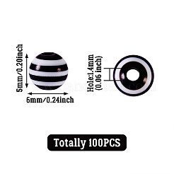 Полосатый бисера смолы RESI-TAG0001-01