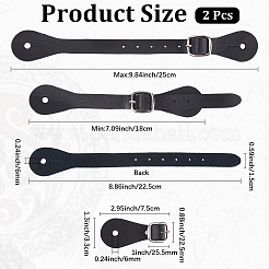 2 Stück Sporenriemen aus echtem Leder&nbsp;DIY-CL0002-56C