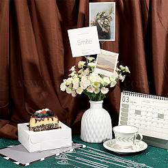 120шт 2-х стилистическая пластиковая палочка-держатель для карточек в форме сердца AJEW-GA0003-93B