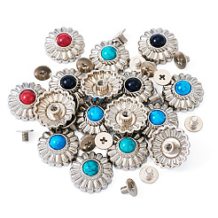 16 комплект декоративных заклепок из сплава в тибетском стиле&nbsp;BUTT-TA0001-13