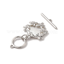 Chiusure a levetta in ottone con pavé di zirconi chiari&nbsp;KK-M243-09P-01