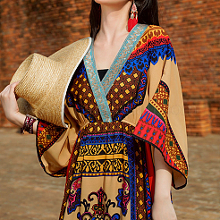 Богемная вышивка цветочная полиэстеровая лента OCOR-FG0001-56B