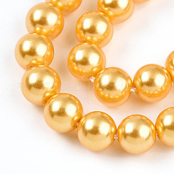 Выпечка из окрашенного перламутрового стекла жемчужные бусинки HY-N002-6mm-A08