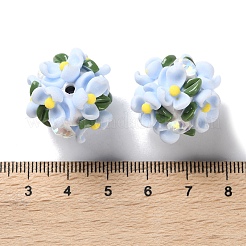 Бусины-шарики из полимерной глины со стразами и светом CLAY-U002-01C