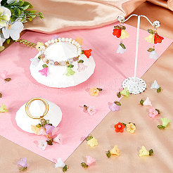 80 шт. 10-х цветные акриловые подвески с жемчугом PALLOY-FH00060