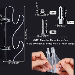 Supporto per katana con spada acrilica&nbsp;ODIS-WH0020-40B