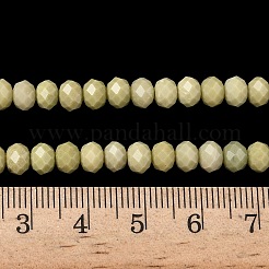 Нити бусин из натурального зеленого агата матча&nbsp;G-D344-A25