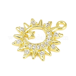 Латунные микропаве прозрачные подвески с фианитом&nbsp;LS-KK-L238-17G