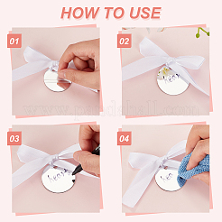 30шт 3 цвета плоские круглые акриловые подарочные бирки DIY-AB00006