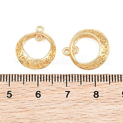 Ciondoli a cerchio in filigrana di ottone con connettore&nbsp;KK-CBA866A-04G