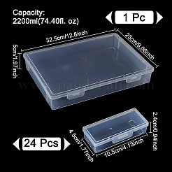 25 шт. 2 пластиковых контейнера для бусин CON-GA0001-21