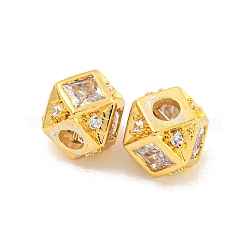 Латунные микропаве из прозрачного кубического циркония KK-B096-21G