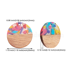 Подвески из смолы и ореха&nbsp;RESI-CJ0001-203