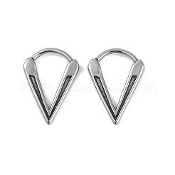 Серьги-кольца в форме буквы V из хирургической нержавеющей стали марки 316 EJEW-G416-24AS