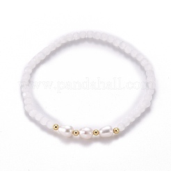 Verre à facettes perles bracelets extensibles&nbsp;BJEW-JB05488