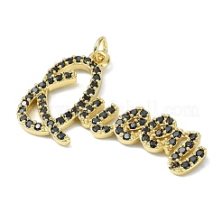 Pendentifs avec zircon cubiques à micro-pavés en laiton&nbsp;LS-KK-H270-07C-01