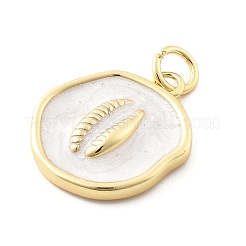 Подвески из латуни и эмали на тему океана X-KK-Q029-01G-G