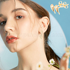 100 шт. латунная фурнитура для сережек-гвоздиков в форме капли&nbsp;DIY-GO0001-15