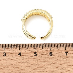 Offene Manschettenringe aus Messing mit Mikropavé und Zirkonia für Damen&nbsp;CU-CBAE7DF-48G