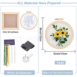 Diy цветочный узор органза вышивка висячие украшения наборы DIY-WH0304-511