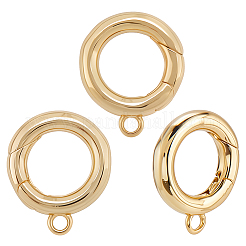 6 шт. латунные застежки с пружинным затвором KK-SC0006-42G-02