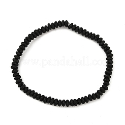 Браслеты из натуральных бусин рондель из лавового камня для женщин&nbsp;BJEW-JB12053-01