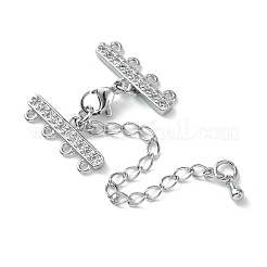 Messing Micro Pave Zirkonia Kettenverlängerer&nbsp;LS-ZIRC-Q022-031P-NR