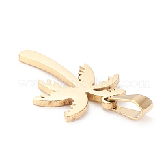 304ステンレスペンダント  レーザー切断  coconut coconut tree子の木  ゴールドカラー  22x15x1mm  穴：5x3mm&nbsp;STAS-J026-02G