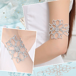 2шт. браслет-цветок со стразами BJEW-FG0001-02