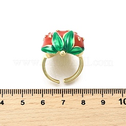 Латунь манжеты кольца RJEW-H251-01G