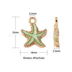 20шт 5 цвета сплава эмалевые подвески&nbsp;ENAM-YW0002-05