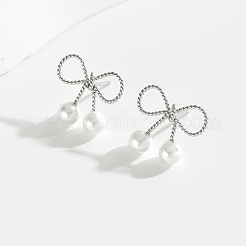 Элегантные серебряные серьги-гвоздики с жемчужинами-бабочками s925 для женщин. FM3729-2