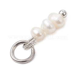 Подвески-рондели из натурального пресноводного жемчуга&nbsp;PALLOY-JF04994-01