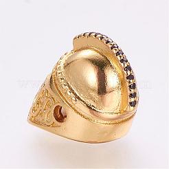 Perline elmo gladiatore in zirconi cubici micro pavè di ottone&nbsp;ZIRC-G099-22G